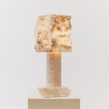Load image into Gallery viewer, Statement rough alabaster goblet lamps
