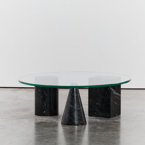 Trio of sculptural marble pieces coffee table