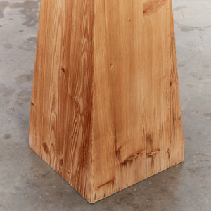 Pinched waist pine plinth - HIRE ONLY
