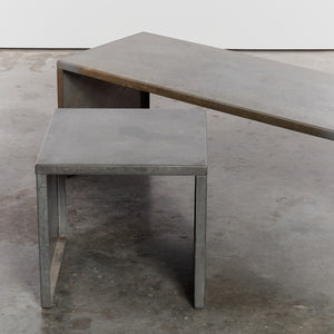 Postmodern galvanised steel side table