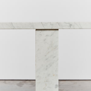 Carrara marble console