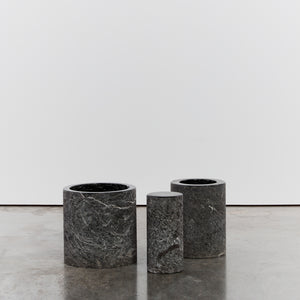Trio of marble cylinders table for Casigliani