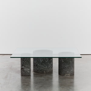 Trio of marble cylinders table for Casigliani
