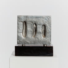 Load image into Gallery viewer, Modernist pewter slab sculpture, signed
