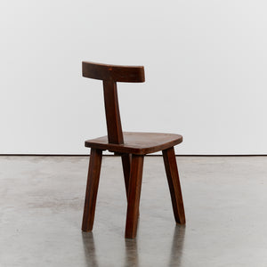 Brutalist T-back chair by Olavi Hanninen