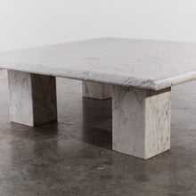 Load image into Gallery viewer, 1970&#39;s Carrara marble coffee table
