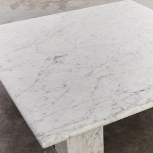 1970's Carrara marble coffee table