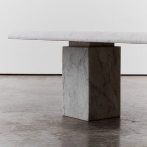 1970's Carrara marble coffee table