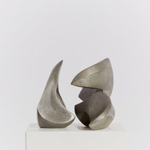 Load image into Gallery viewer, Pair of cast metal abstract sculptures
