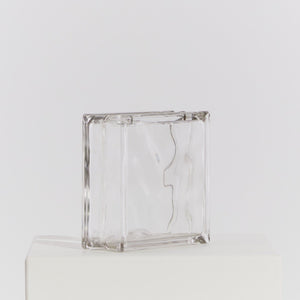 Glass brick vase square - HIRE ONLY