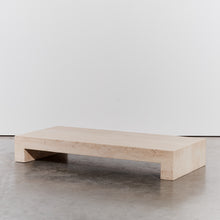 Load image into Gallery viewer, Low monolithic travertine coffee table
