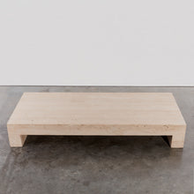 Load image into Gallery viewer, Low monolithic travertine coffee table
