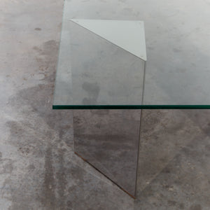 Postmodern triangular plinth console