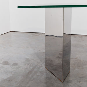 Postmodern triangular plinth console