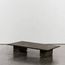 Load image into Gallery viewer, Stone coffee table with brutal block legs
