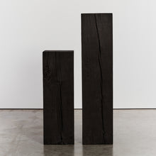 Load image into Gallery viewer, Tall ebonised oak plinths
