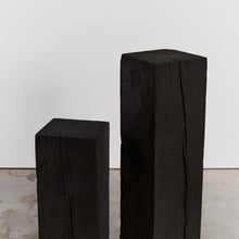 Load image into Gallery viewer, Tall ebonised oak plinths
