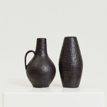 Load image into Gallery viewer, Textured black vase pair - HIRE ONLY
