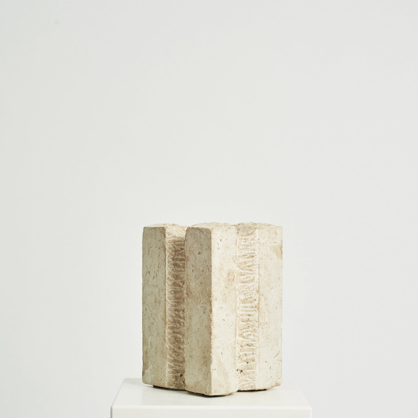 Geoffrey Harris Portland stone rectangle sculpture - HIRE ONLY
