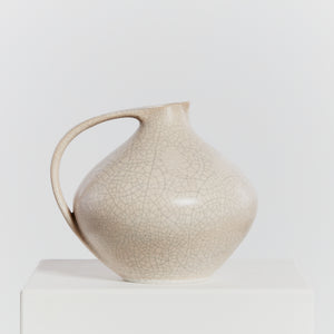 Large white crackled Ruscha style vessel - HIRE ONLY