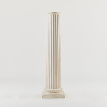 Load image into Gallery viewer, White tapered fluted column with square base - HIRE ONLY
