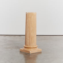 Load image into Gallery viewer, Tan fluted plaster half height column with square base - HIRE ONLY
