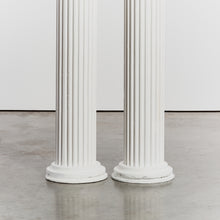 Load image into Gallery viewer, White fluted plaster columns / pair available - HIRE ONLY
