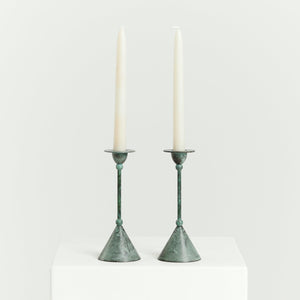 1980s metal candlesticks - HIRE ONLY