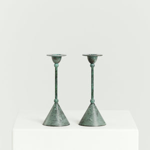 1980s metal candlesticks - HIRE ONLY