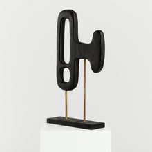Load image into Gallery viewer, Wood sculpture with brass rods - HIRE ONLY
