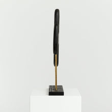 Load image into Gallery viewer, Wood sculpture with brass rods - HIRE ONLY
