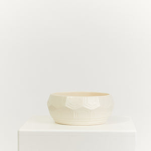 Cream geometric bowl - HIRE ONLY