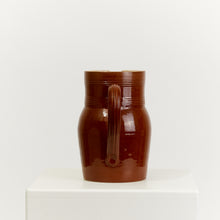 Load image into Gallery viewer, Ridged brown gloss jug   - HIRE ONLY
