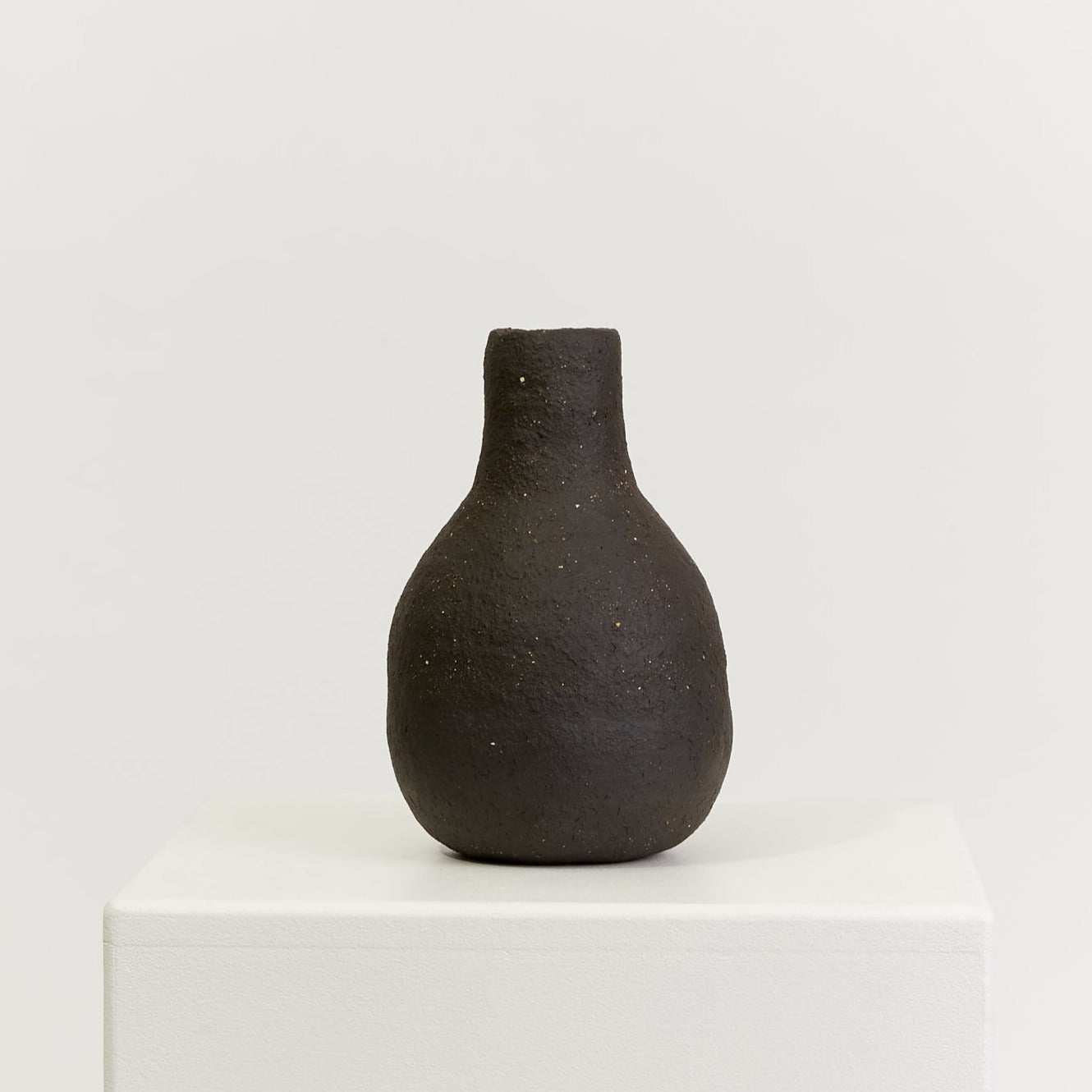 Studio art pottery handbuilt vase with vulcan clay - HIRE ONLY