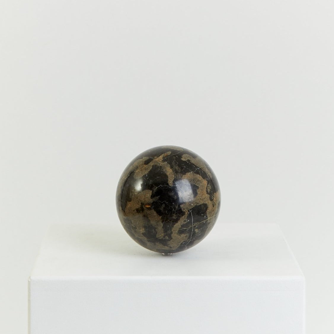 Stone sphere, black/brown  - HIRE ONLY